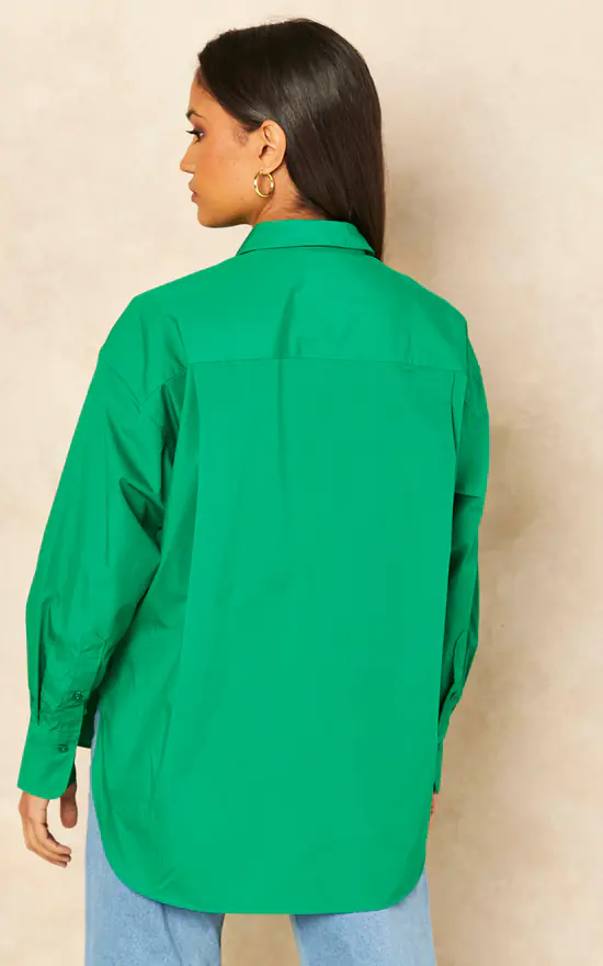 Outlet π€© JJXX Relaxed Fit Poplin π Shirt In Green π - Image 4
