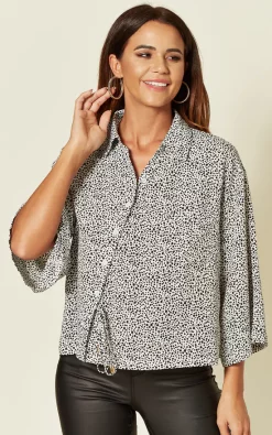 Best reviews of 😉 Stardust + Steel Oversized 👚 Shirt In Dalmatian Print 🎉