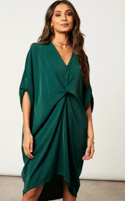 Budget ❤️ Blue Vanilla Twist Front Midi 👗 Dress ⭐