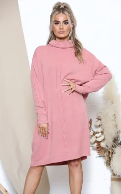 Best deal 👏 Lucy Sparks Pink Long Sleeve Turtle Neck 👗 Dress 💯
