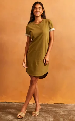 Buy ✔️ JDY T 👕 Shirt Style Mini 👗 Dress In Khaki 🤩
