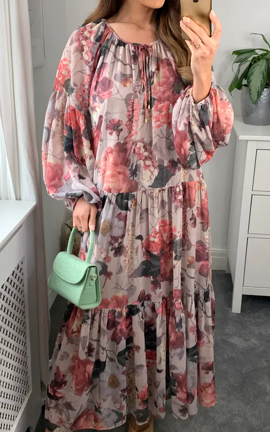 Outlet ๐คฉ Malissa J Collection Oversized Floral Long Maxi ๐ Dress In Blush Pink ๐ - Image 2