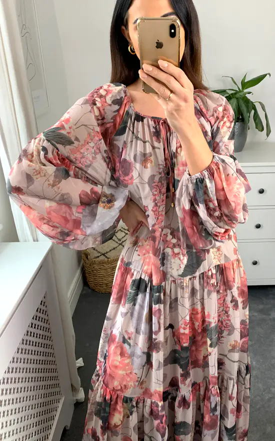 Outlet ๐คฉ Malissa J Collection Oversized Floral Long Maxi ๐ Dress In Blush Pink ๐ - Image 3