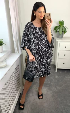 Flash Sale ๐ฅ Malissa J Collection Oversized Woven Shift ๐ Dress In Black ๐