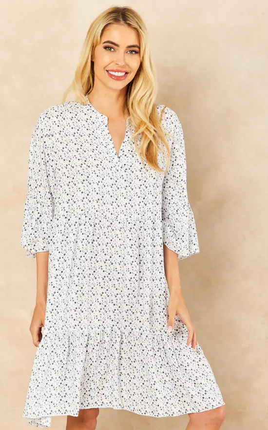 Discount โจ Lucy Sparks White Floral Print Ruffled ๐ Dress ๐ - Image 2