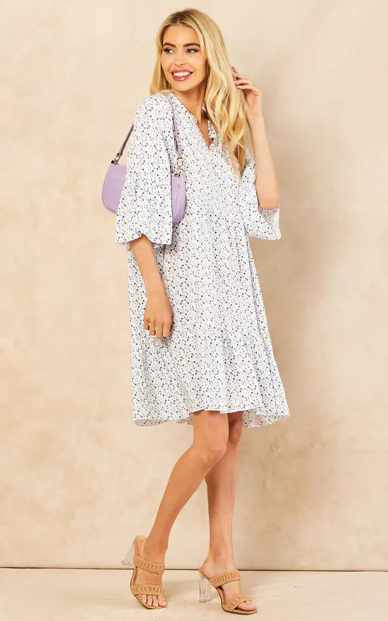 Discount โจ Lucy Sparks White Floral Print Ruffled ๐ Dress ๐ - Image 4