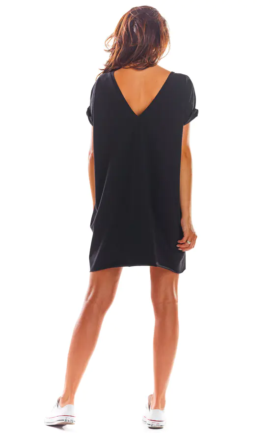 Best Pirce 🎉 AWAMA Oversized Mini 👗 Dress With Low Back In Black 🎉 - Image 4