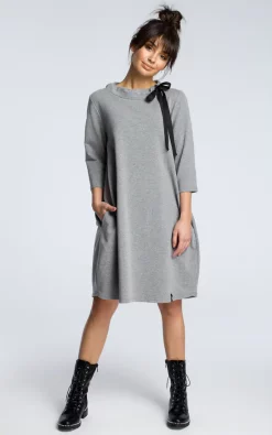 New ✔️ MOE Grey Oversized 👗 Dress 🧨