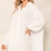 Outlet ✨ Boutique Store White Floral Broderie Oversized 👕 Shirt 👗 Dress 🛒