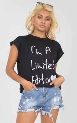 Deals 👍 Oops Fashion Black T 👕 Shirt With Limited Edition Slogan 🛒