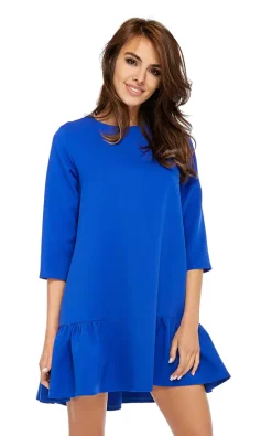 Best Pirce 😉 By Ooh La La Oversized Mini 👗 Dress With 3/4 Sleeves In Blue 🛒