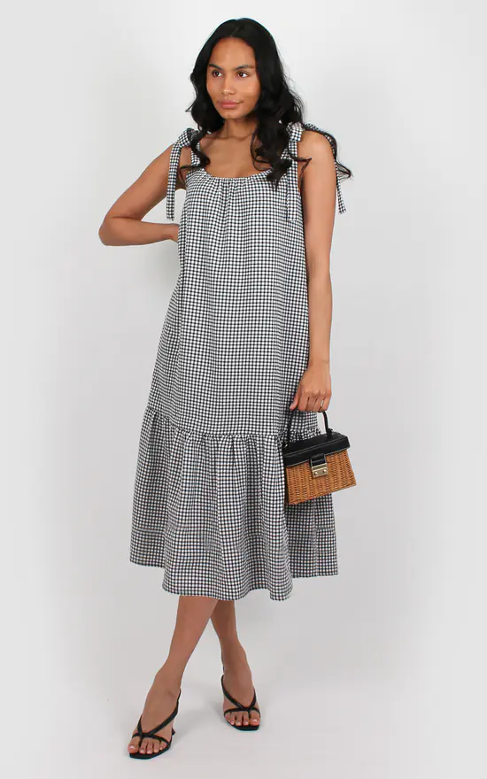 Deals ๐ Bullet Ivy Strappy Sun ๐ Dress In Black Gingham โ - Image 2