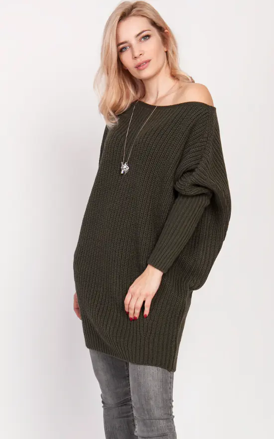 Top 10 💯 MKM Knitwear Design Oversized Jumper 👗 Dress In Khaki 🎉