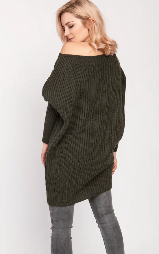 Top 10 💯 MKM Knitwear Design Oversized Jumper 👗 Dress In Khaki 🎉 - Image 2
