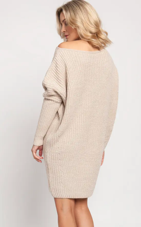 Top 10 โจ MKM Knitwear Design Oversized Jumper ๐ Dress In Beige ๐คฉ - Image 2