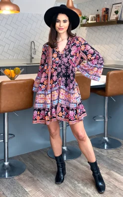 Best Pirce 😀 Blue Vanilla Dolly Button Front Smock 👗 Dress 👍