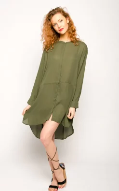 Brand new 👍 CY Boutique Oversized Long Sleeve 👗 Dress In Khaki Green ✨
