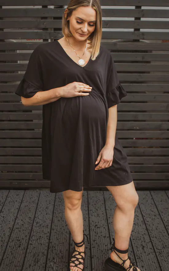 Outlet π Current Bun Maternity Maternity Black Mini Smock π Dress β€οΈ