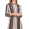 Coupon 🧨 LOES House Vertical Stripe Jumper 👗 Dress In Khaki Green 😍