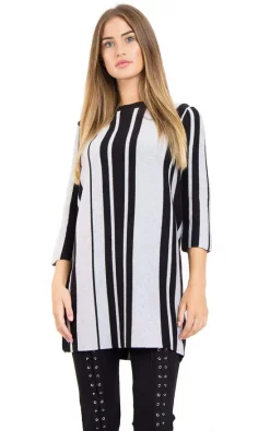Best reviews of 🥰 LOES House Vertical Stripe Jumper 👗 Dress In Black/Cream 🛒