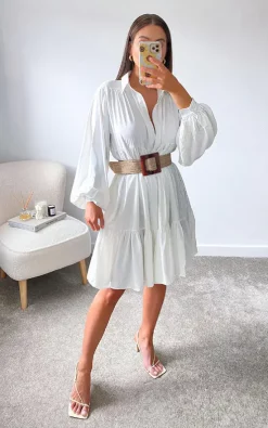 Best Sale 😀 IKRUSH Suri Tiered 👗 Dress In White 💯