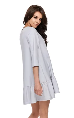 Best Pirce 🌟 By Ooh La La Oversized Mini 👗 Dress With 3/4 Sleeves In Grey 🔔