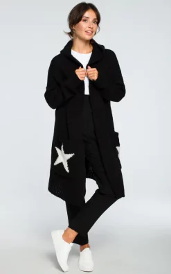 Best deal 🤩 MOE Black Hooded Star Cardigan 🎁