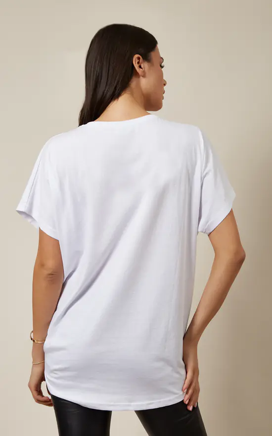 Promo ๐ฏ HOXTON GAL Sequin Star Top Relaxed Fit In White ๐ - Image 3
