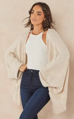 Cheap ⭐ Jenerique Oversize Chunky Cardigan In Beige ❤️