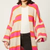 Budget ✨ Jenerique Multicolour Longline Cardigan In Beige/Pink 🌟