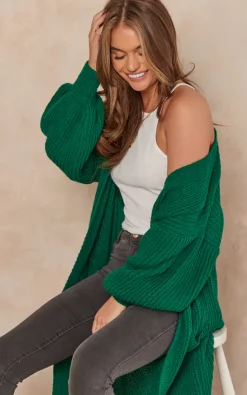 Budget ✨ Gini London Green Long Knitted Cardigan 🛒
