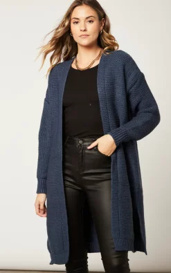 Wholesale 🌟 Jenerique Longline Oversize Cardigan In Navy Blue 🥰