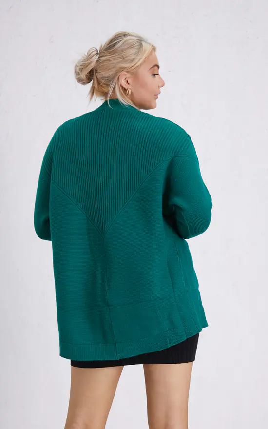 Outlet โญ Boutique Store Green Long Sleeve Open Front Knited Cardigan One Size Fit (10 To 14) ๐ - Image 2