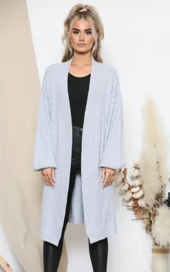 Best reviews of ⌛ Lucy Sparks Grey Cable Knit Relaxed Cardigan 👍