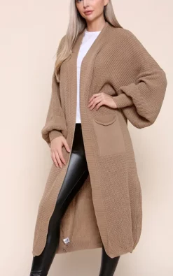 Wholesale ✨ GIGILAND UK Tan Bell Sleeve Oversized Longline Cardigan 🌟