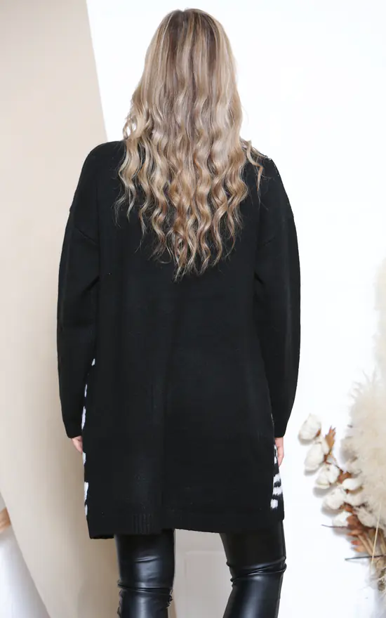 Flash Sale π Lucy Sparks Black/ White Leopard Print Smart Cardigan βοΈ - Image 3