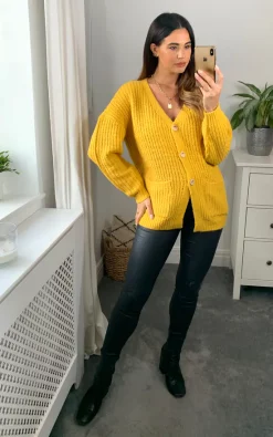 Flash Sale 🔔 Joe Browns Cool Cosy Knit Yellow Cardigan ⌛