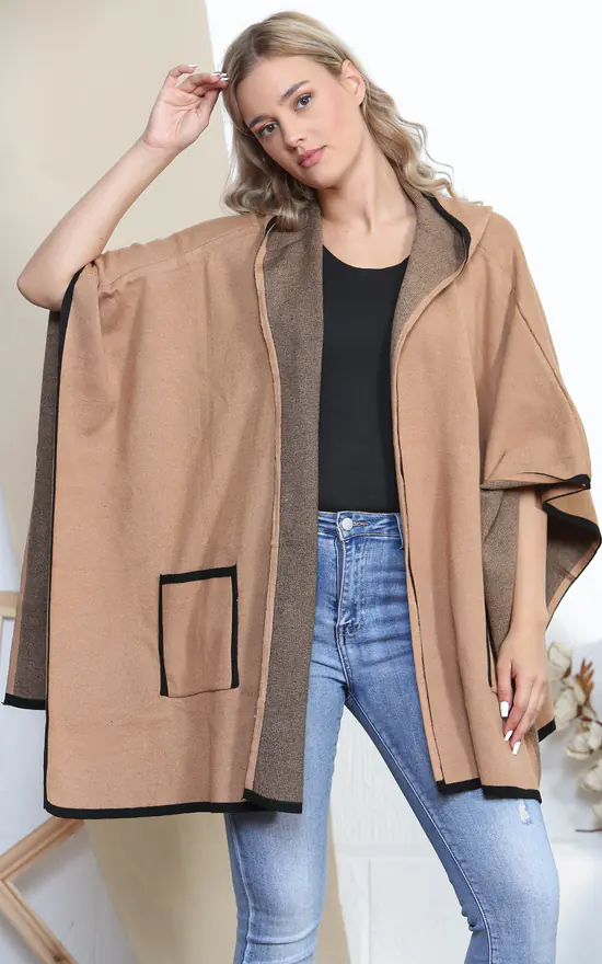 Best Pirce ๐งจ Lucy Sparks Camel Smart Hooded Cape With Pockets ๐