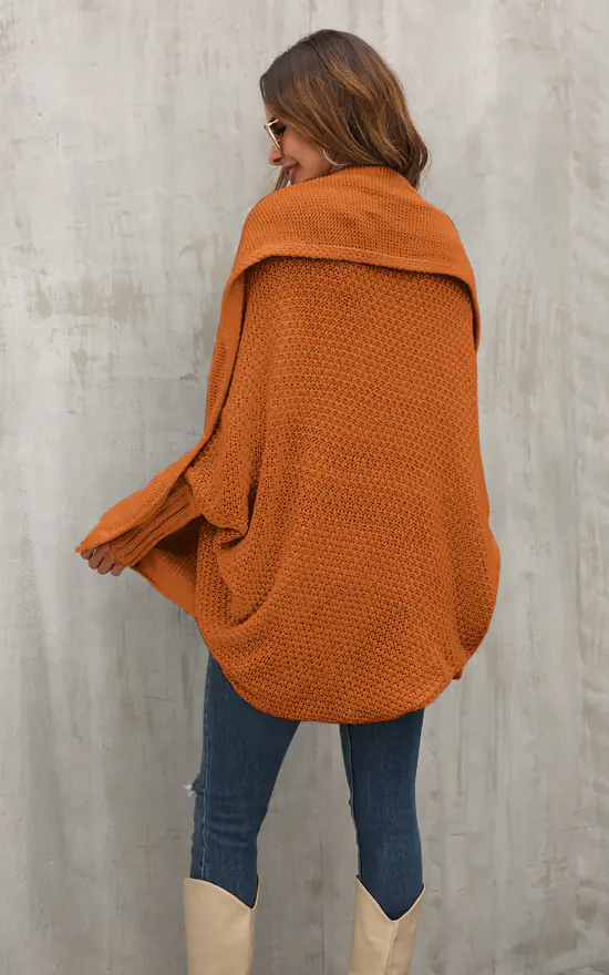 Top 10 โ FS Collection Chunky Pleat Oversized Cardigan In Rusty Orange ๐ - Image 2