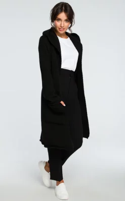 New 😍 MOE Black Hooded Long Cardigan 🎉