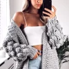 New ⌛ CY Boutique Knitted Cardigan With Oversized Sleeves In Grey 💯