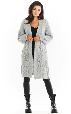 Top 10 💯 AWAMA Long Thick Cardigan In Grey 🥰