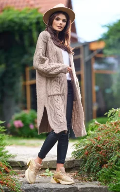 Best Sale 🥰 AWAMA Long Thick Cardigan In Beige ⌛