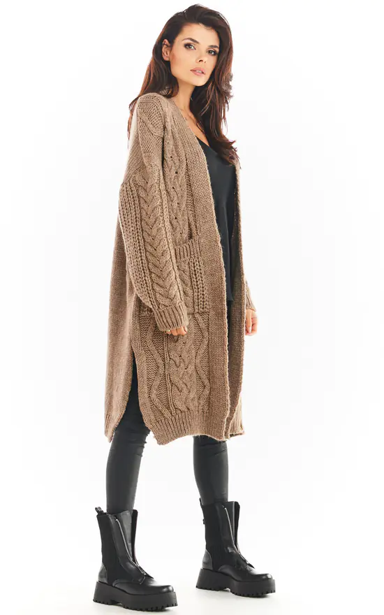 Best Sale π₯° AWAMA Long Thick Cardigan In Beige β - Image 3