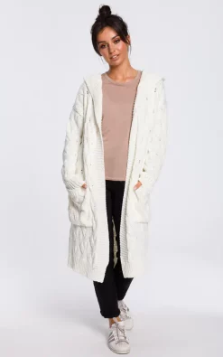Best reviews of 🥰 MOE Long Cable Knit Cardigan In White 🛒