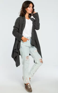 Deals 😍 MOE Graphite Waterfall Long Cardigan 🛒