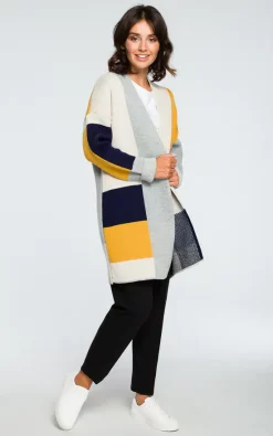 Discount 🔥 MOE Geometric Oversized Cardigan In Multicolour ⌛