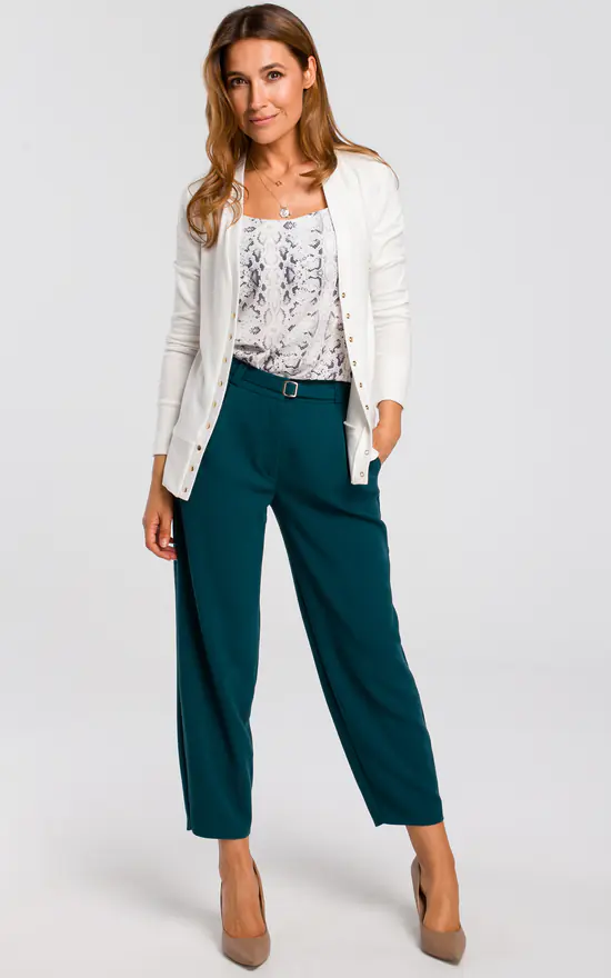 Best Sale ✔️ MOE White Fitted Cardigan With Snap Fastenings 😍