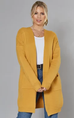 Cheapest 😉 Yumi Mustard Knit Longline Cardigan With Pockets 😀