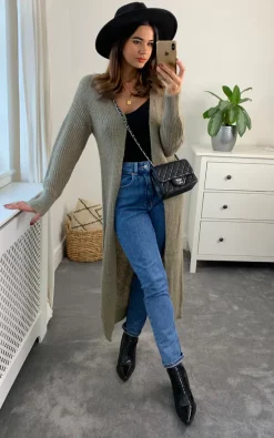 Budget ✨ JJXX Maxi Cardigan In Taupe ⭐